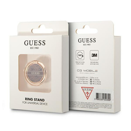 Guess Ring Stand 4G - Magnetický držák na prst pro telefon (hnědý)