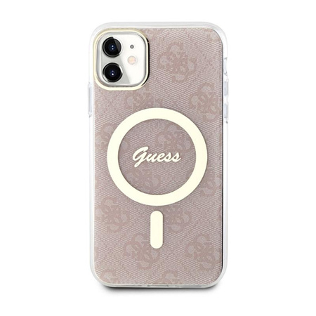 Guess 4G MagSafe - Étui pour iPhone 11 (rose)