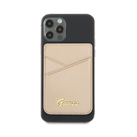 Guess Wallet Card Slot MagSafe Saffiano - Portefeuille magnétique (or)