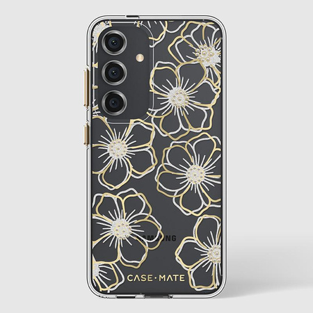 Case-Mate Floral Gems - Etui pour Samsung Galaxy S24 (Or)