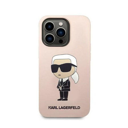 Karl Lagerfeld Silikon NFT Ikonik - Hülle für iPhone 14 Pro (Pink)