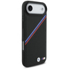 Custodia MagSafe per iPhone Air con logo in metallo tricolore BMW M (nera)