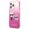 Karl Lagerfeld Gradient Ikonik Karl & Choupette - iPhone 13 Pro Case (pink)