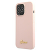 Étui Guess Silicone Script MagSafe - iPhone 13 Pro (rose)