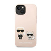 Karl Lagerfeld Liquid Silicone Karl & Choupette MagSafe - Coque pour iPhone 14 Plus (rose)