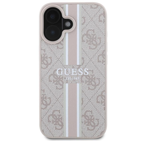 Guess 4G Printed Stripes MagSafe - Etui iPhone 16 (różowy)