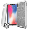 X-Doria Defense Lux - Aluminum Case for iPhone Xs Max (Drop test 3m) (White Glitter)