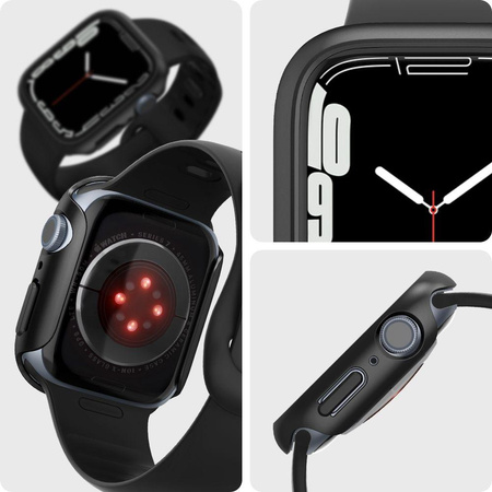 Spigen Thin Fit - Pouzdro pro Apple Watch 8 / Watch 7 45 mm (černé)