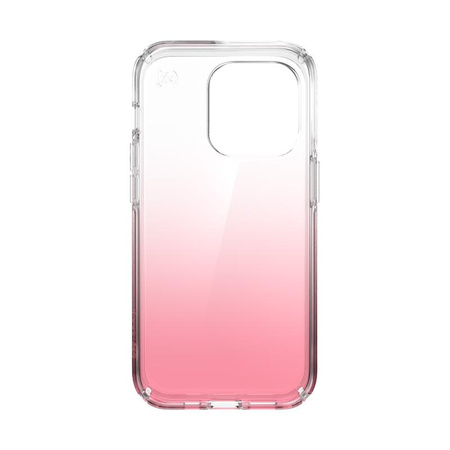 Speck Presidio Perfect-Clear + Ombre - iPhone 14 Pro Case with MICROBAN Coating (Clear / Vintage Rose Fade)