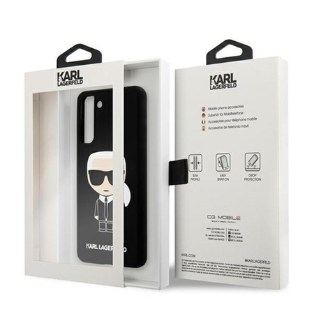 Pouzdro Karl Lagerfeld Fullbody Silicone Iconic - Samsung Galaxy S21+ (černé)