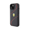 Ferrari Twist Metal Logo - Etui iPhone 15 (czarny)