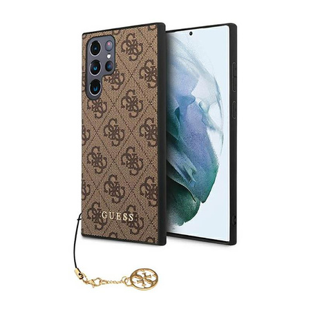 Guess 4G Charms Kollektion - Samsung Galaxy S23 Ultra Tasche (braun)