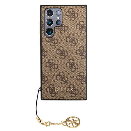 Collection Guess 4G Charms - Étui Samsung Galaxy S22 Ultra (marron)