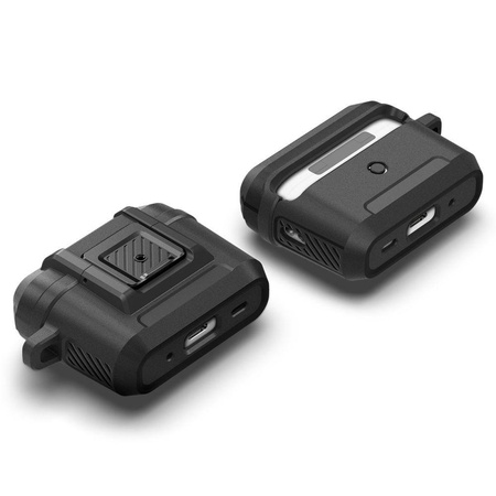 Spigen Lock Fit - Gepanzerte Hülle für Apple Airpods Pro 1 / 2 (Schwarz)