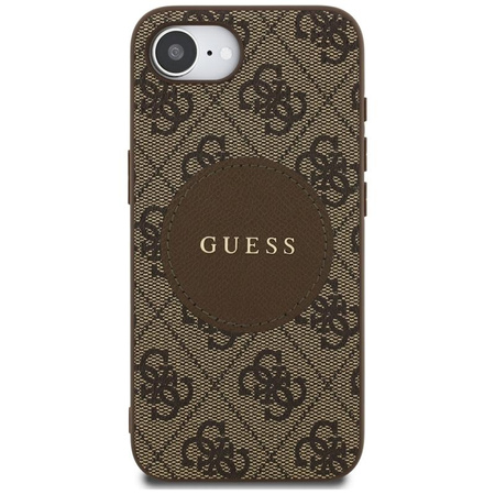 Guess 4G Circle Classic Logo MagSafe - Tasche für iPhone 16e (braun)