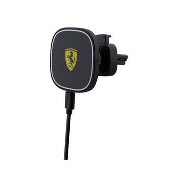 Ferrari MagSafe Collection - Magnetische Autohalterung mit drahtloser 15W-Ladung (schwarz)