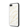 Guess Marble Glass Gold Glitter - Coque iPhone SE 2020 / 8 / 7 (Blanc)