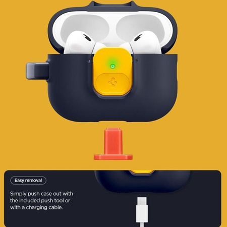 ETUI DO AIRPODS PRO 3 SPIGEN NANO ORYGINALNE GRANATOWE CASE NA SŁUCHAWKI