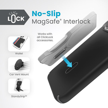 Speck Presidio2 Pro ClickLock & MagSafe - pouzdro pro iPhone 15 Pro Max (černé / břidlicově šedé / bílé)