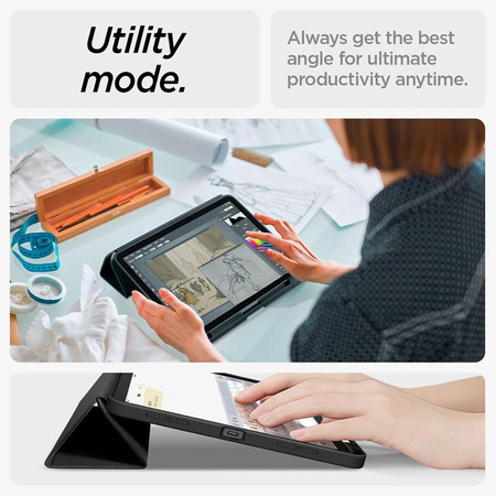 Spigen Urban Fit - Hülle für iPad Air 11" M3 (2025) / M2 (2024) / iPad Air 10.9" (5. - 4. Gen.) (2022-2020) (Schwarz)