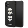 Karl Lagerfeld Saffiano Karl & Choupette Heads - pouzdro pro iPhone 11 Pro Max (černé)