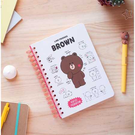 Line Friends - jegyzetfüzet / jegyzettömb A5