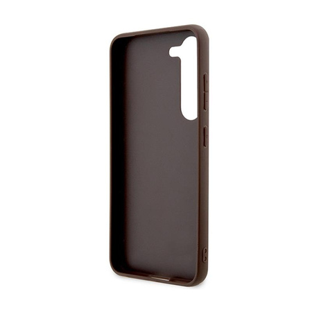 Guess 4G Bottom Stripe Metal Logo Collection - Etui Samsung Galaxy S24 (brązowy)