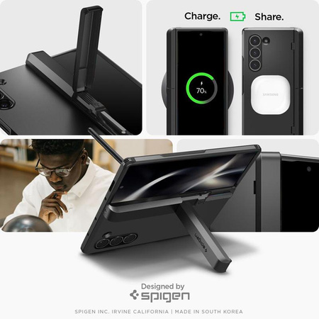 Spigen Tough Armor Pro Pen - Etui pour Samsung Galaxy Z Fold 6 (Noir)