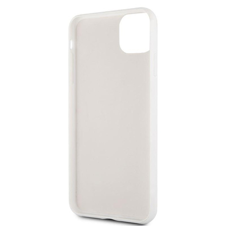Coque rigide en verre trempé Guess Marble - Coque iPhone 11 Pro Max (blanc)