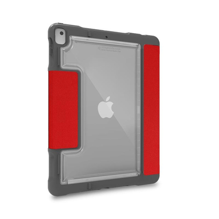 STM Dux Plus Duo - Étui blindé pour iPad 10.2" (2021-2019) MIL-STD-810G avec chargement de l'Apple Pencil (Rouge)