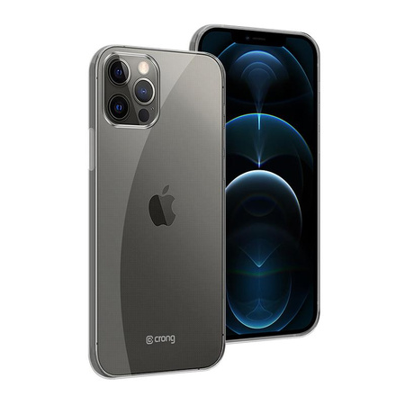 Crong Crystal Slim Cover - Coque pour iPhone 12 Pro Max (Transparent)