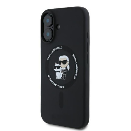 Karl Lagerfeld Silicone Karl & Choupette Ring MagSafe - iPhone 16 Plus Case (black)