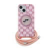 Karl Lagerfeld IML Crossbody Monogram Karl & Choupette Head MagSafe - iPhone 15 / 14 / 13 tok (rózsaszín)