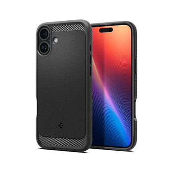 Spigen Rugged Armor MagSafe - tok iPhone 16 készülékhez (matt fekete)