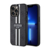 Guess 4G Étui MagSafe à rayures imprimées - iPhone 13 Pro (Noir)