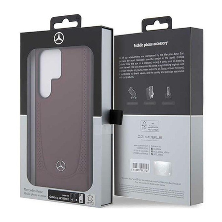 Mercedes Leather Urban Line - Samsung Galaxy S23 Ultra Case (red)