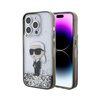 Karl Lagerfeld Liquid Glitter Ikonik - iPhone 15 Pro Case (Transparent)