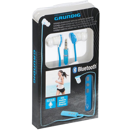 Grundig - In-Ear-Kopfhörer mit Bluetooth-Adapter (blau)