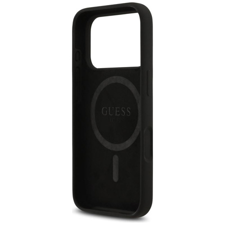 Guess Silicone Triangle Logo MagSafe - Hülle iPhone 17 Pro Max (schwarz)