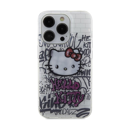 Hello Kitty IML Kitty On Bricks Graffiti - Coque pour iPhone 13 Pro (blanc)