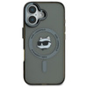 Karl Lagerfeld IML Metall Choupette Head MagSafe - iPhone 16 Plus Tasche (schwarz)