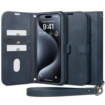 Spigen Wallet S Pro - Case for iPhone 15 Pro (Navy)