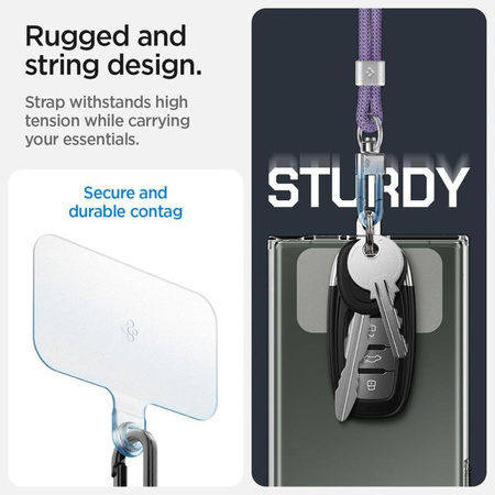 Spigen Universal Strap Set Crossbody & Wrist - Váll + csuklótelefon szíj (mélylila)