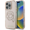 Karl Lagerfeld IML strasszos Karl Head - tok iPhone 16 Pro készülékhez (rózsaszín)