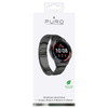 PURO fém rozsdamentes acél szíj - szíj / rozsdamentes acél karkötő Samsung Galaxy Watch 5 / Watch 5 Pro / Watch 4 / Watch 4 Classic (fekete)