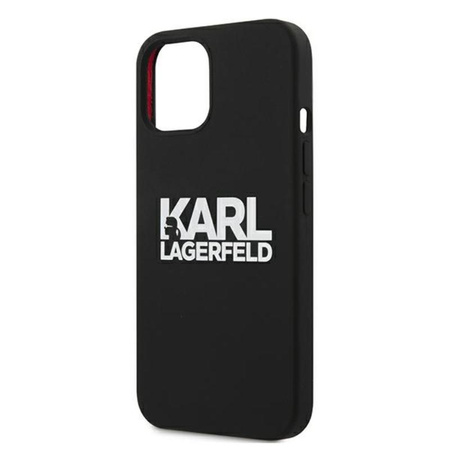 Karl Lagerfeld Silicone Stack Logo - iPhone 13 mini Case (black)