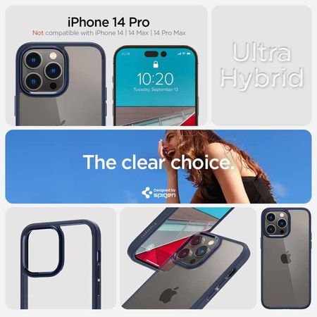 Spigen Ultra Hybrid - Case for iPhone 14 Pro (Navy blue)