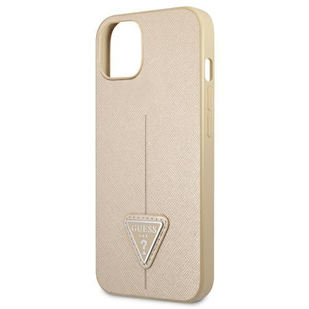Guess Saffiano Triangle Logo Case - iPhone 13 Case (beige)