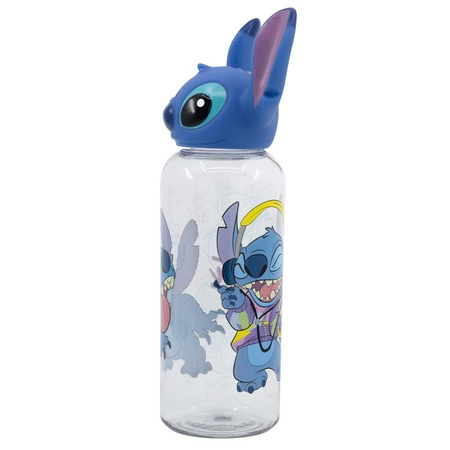 Disney Stitch - 560 ml-es palack 3D-s kupakkal a Flowers kollekcióból