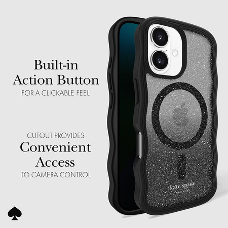 Kate Spade New York Wavy MagSafe - Hülle für iPhone 16 (Nightfall)